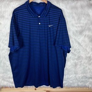 Men’s Nike blue striped performance polo size 4x